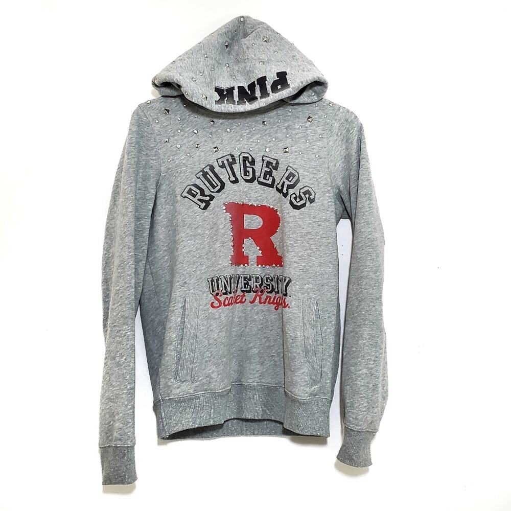 PINK VS | Rutgers Victoria's Secret Collegiate Jones & Mitchell Studded Hoodie